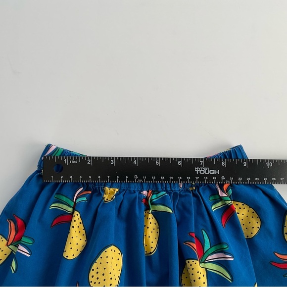 Hanna Andersson Girls Skirt Sz 5 Multicolor Pineapples Pockets Cotton Pull On - Picture 3 of 6